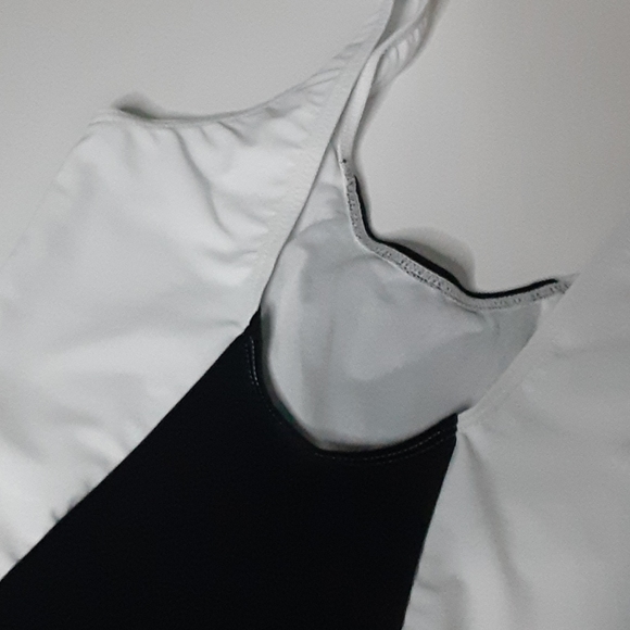 Girl Black And White Stripe Swimsuit - Picture 6 of 6